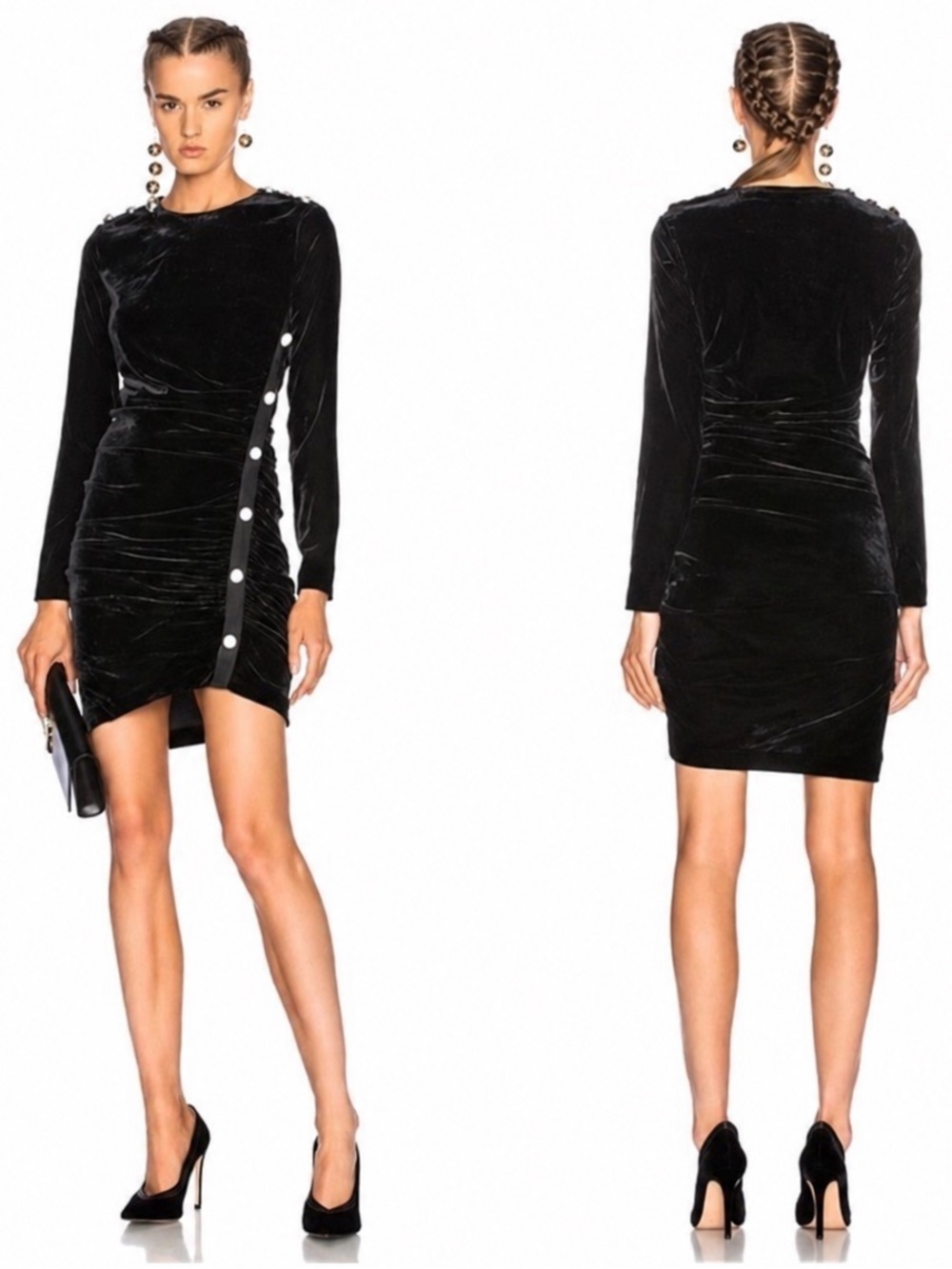 Veronica Beard Ira Velvet Mini Dress